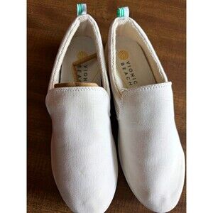 Vionic Beach Marshall Women's White Canvas Slip-On Flat Shoes US 9.5